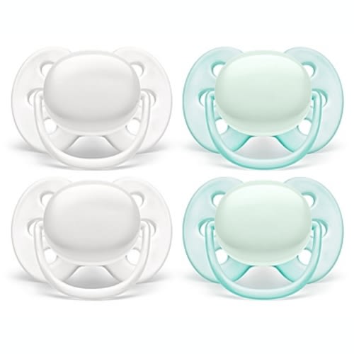 Philips Avent 0-6M Ultra Soft Pacifiers in - White/green