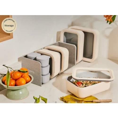 Food Storage + Minis Set | Glass Food Storage Containers with Lids | Caraway