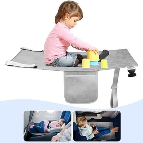 Toddler Airplane Travel Bed, Airplane Seat Extender for Kids, Kids Airplane Travel Essentials, Toddler Airplane Travel Must Have, Portable Travel Hammock for Flying Flights