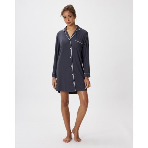 Bamboo Jersey Sleep Shirt in Graphite