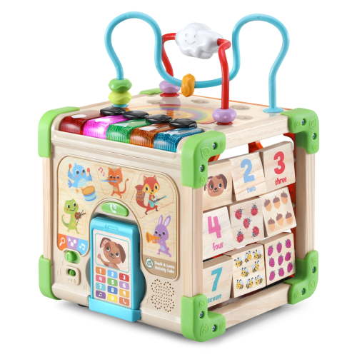 LeapFrog Touch & Learn Wooden Activity Cube - FSC 100% Plastic/Wood 100% FSC-Certified Wood Baby and Toddler Toys