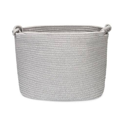 Parker Baby Co. Rope Storage Cube Bin - Gray