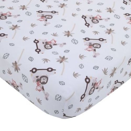 Nojo Jungle Ride Super Soft Fitted Crib Sheet - Gray