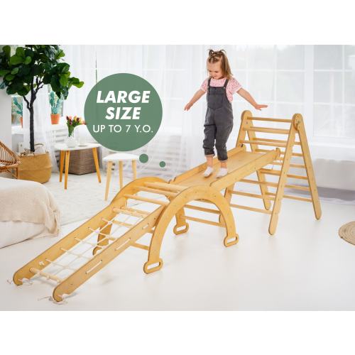 Gift For Kids toys, Montessori climber, Kids furniture, Baby gift, Indoor playground, Сlimbing arch set with pillow, Climb triangle