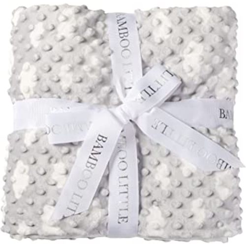 Soft Plush Baby Blanket, Gray Cloud, 47"x47", Perfect Shower & Registry Gift, 70% Viscose Made from Bamboo, 30% Cotton Interlock - Imported