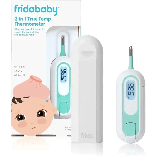 Frida Baby 3-in-1 Rectal, Underarm & Oral Thermometer for Kids, Digital Baby Thermometer for Infants, Toddlers, & Kids, FSA/HSA Eligible