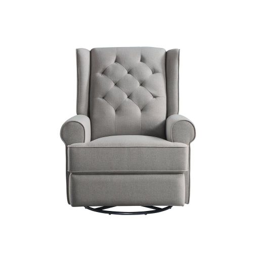 Eastern Shore Amelia Power Recliner Swivel Glider with USB Port in Charcoal Gray | NFM