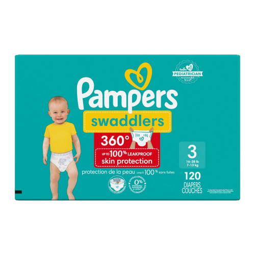 Pampers Swaddlers 360 Pull-On Diapers, for up to 100% Leakproof Skin Protection and Easy Changes, 68CT