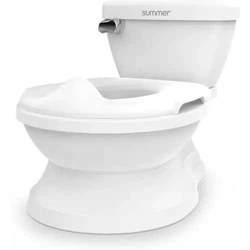 Summer Infant by Ingenuity My Size Potty Pro in White, Toddler Potty Training Toilet, Lifelike Flushing Sound, for Ages 18 Months+, Up to 50 Pounds