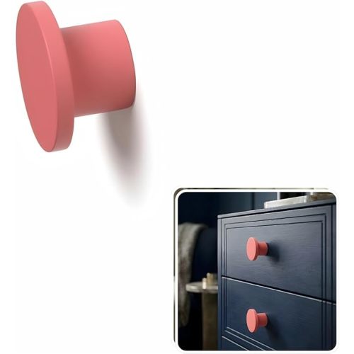 ROUS Hardware Mid-Century Modern Round Cabinet Knob – 3 PINK and 3 BLUE