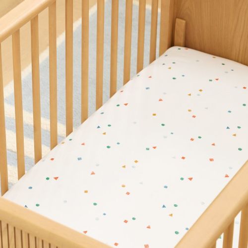 Organic Tossed Geo Crib Fitted Sheet