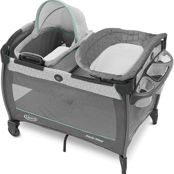 Amazon.com: Graco Pack 'n Play Close2Baby Bassinet Playard Features Portable Bassinet Diaper Changer and More, Derby