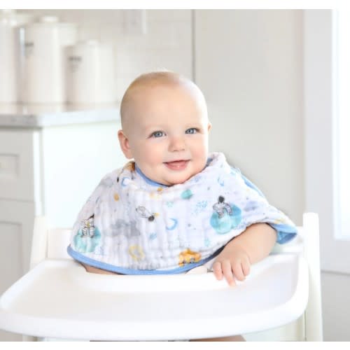 Space Print Cotton Muslin Burpy Bib | aden + anais