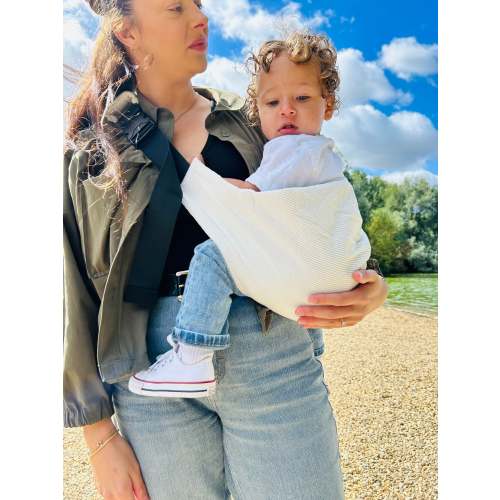 Toddler Carrier Sling - White Corduroy
