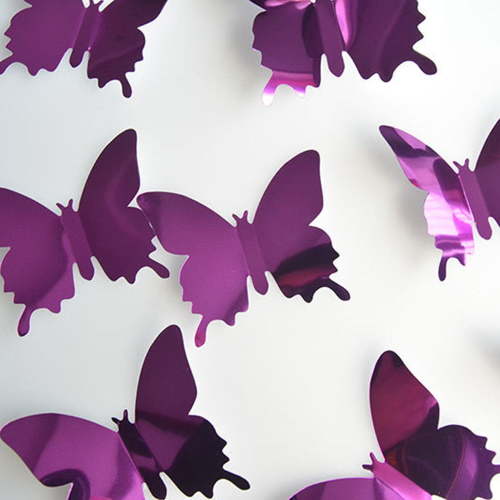 JDEFEG Mirror Tile Wall Sticker 12Decoration 3D Wall Diy Home Silver Stickers Room Art Wall Stickers Big Letters Stickers for Party Decorations Purple