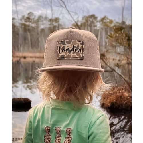 Personalized Snapback Hat | Infant and Youth, Camo - Style BQ
