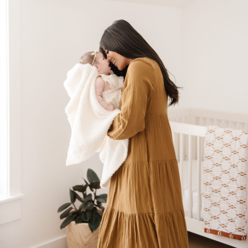 Saranoni Bamboni Receiving Blanket - Ivory