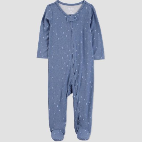 Carter's Just One You® Baby Boys' Speck Comfy Soft Sleep N' Play - Blue/White 3M: Heavyweight Jersey, Polka Dots, Snug Fit