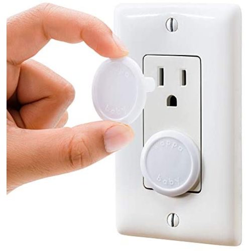 Outlet Covers Babyproofing 50-Pack by Wappa Baby | Safe & Secure Electric Plug Protectors | Sturdy Childproof Socket Covers for Home & Office | Easy Installation | Protect Toddlers & Babies | White