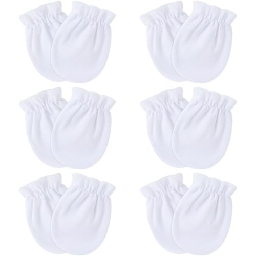 Baby Mittens 0-6 Months No Scratch 100% Cotton Gloves for Newborn Boys Girls