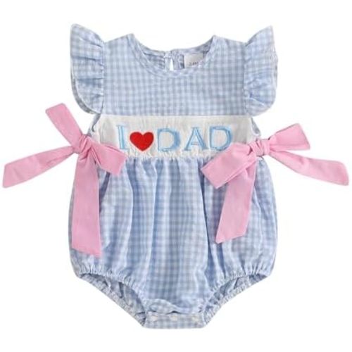 My First 4th of July Baby Girl Outfit Infant Fourth of July Bubble Romper Newborn Independence Day Clothes