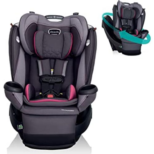 Evenflo Revolve360 Extend All-in-One Rotational Car Seat with Quick Clean Cover (Rowe Pink)