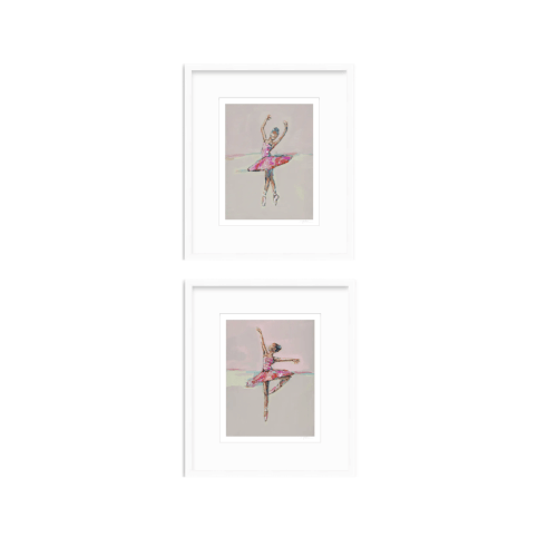 "On Pointe" ballerinas on paper – Chelsea McShane Art