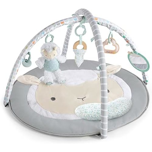 Ingenuity Sheppy’s Spot Ultra Plush Baby Activity Gym & Tummy Time Mat, Newborn and up - Corrie