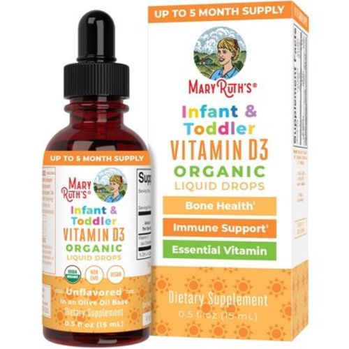 MaryRuth's Infant & Toddler Vitamin D3 Drops, Unflavored, Org, 0.5 oz