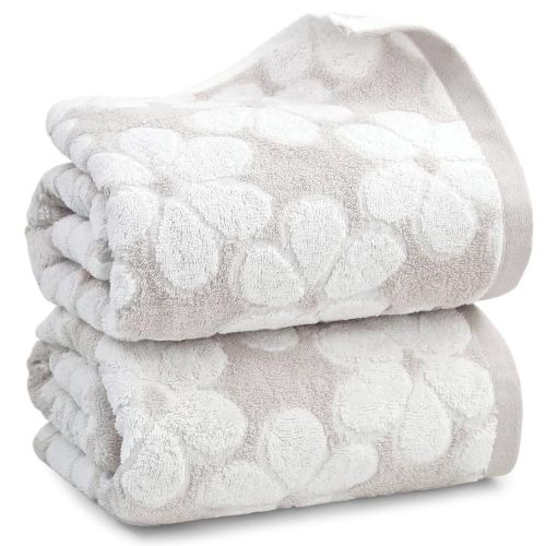Soft Bath Towels 2 Pack, Light Beige