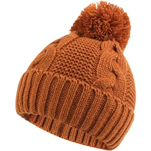 JANGANNSA Winter Knit Baby Hat Twist Warm Beanie for Boys Girls Infant Toddler Baby Beanie with Pompom