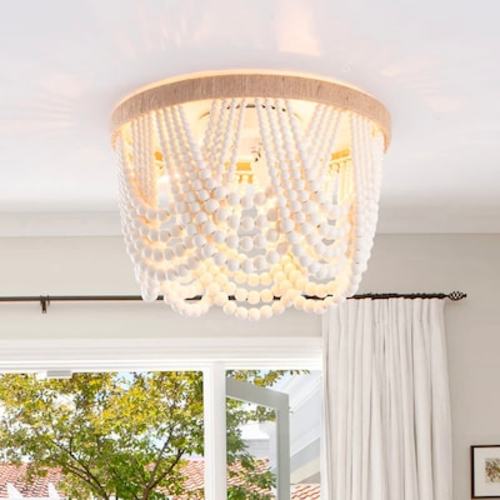 Aiwen 3-Light White Flush Mount Light PZE-152W-3 at Lowes.com