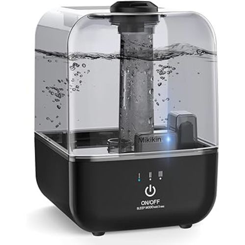 Cool Mist Humidifier, Ultrasonic Air Humidifiers for Bedroom Babies Home, 4.5L Large Top Fill Desk Humidifiers with Three Mist Modes, 360° Nozzle, Auto Shut-Off, Lasts Up to 30 Hours, Super Quiet