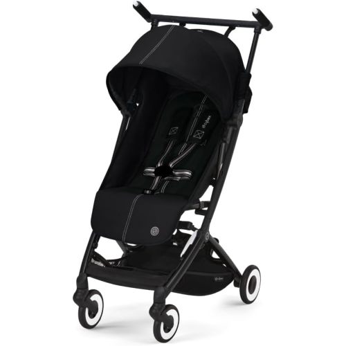 CYBEX Libelle 2 Ultra Compact and Lightweight Baby Pockit Travel Stroller with UPF 50+ Sun Canopy for Babies and Toddlers - Carry-On Luggage Compliant - Compatible with CYBEX Car Seats,Moon Black