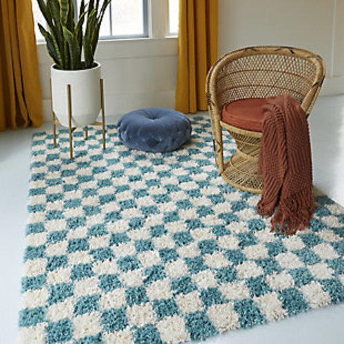 Mackie Checkered Shag 7' 10" x 10' Area Rug