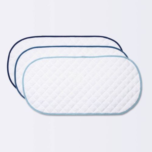 Changing Pad Liner White With Blue Edge - Cloud Island™ 3pk