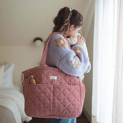 Organic cotton diaper bag - Gingham collection