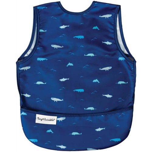Tiny Twinkle Mess Proof Baby Bib - Waterproof Baby Apron - Machine Washable - PVC, BPA, & Phthalate Free - Great Travel Bib…