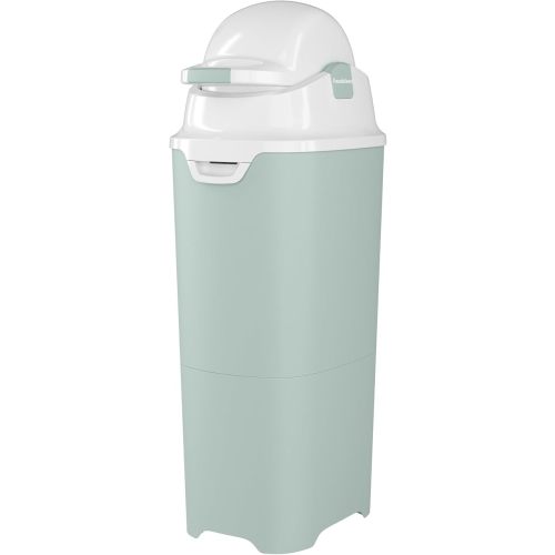 Foundations Tall Diaper Pail with Airtight Lid - Durable & Odorless Diaper Disposal, Large Capacity, Holds up to 60 Newborn Diapers, Refill with Any Bags - Green