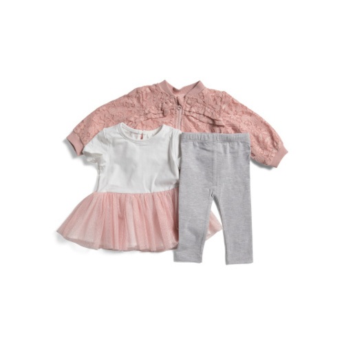 Infant Girls 3pc Bomber Jacket Tutu Dress And Leggings Set | Kids & Baby | T.J.Maxx