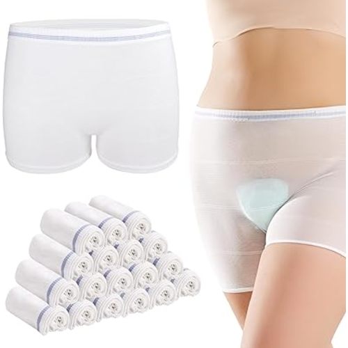 HANSILK Mesh Postpartum Underwear 16 Counts High Waist Hospital Mesh Panties Postpartum Breathable,Delivery Post Surgical Recovery C-Section Underwear