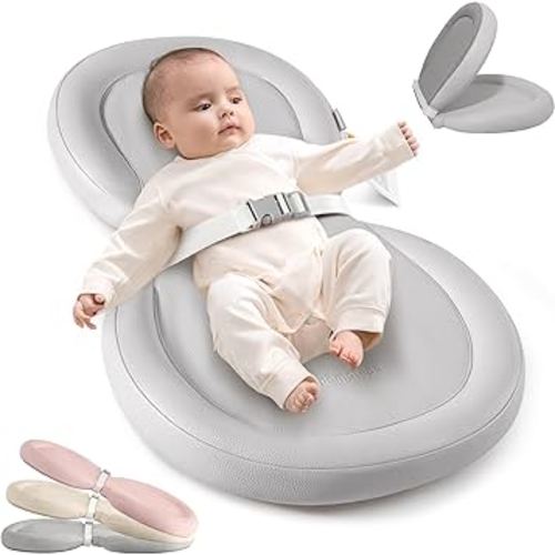 Baby Changing Pad, Soft, Foldable Leather Diaper Changing Pad, Contoured Changing Table Pads for Dresser, Waterproof & Non-Slip Wipeable, 30"X19",Gray