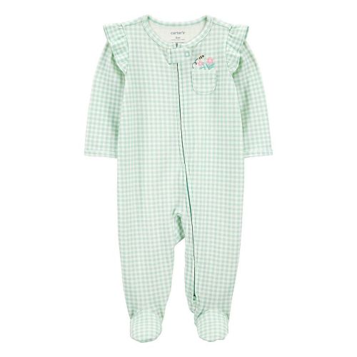 Baby Girl Carter's Gingham 2-Way Zip Sleep & Play Pajamas