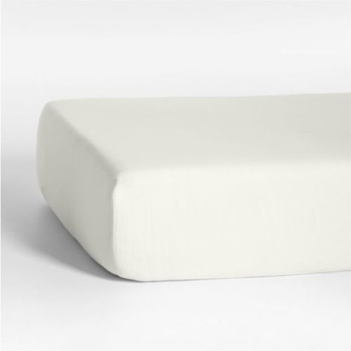 Crate & Kids Supersoft Pampas Ivory Organic Cotton Gauze Baby Crib Sheet