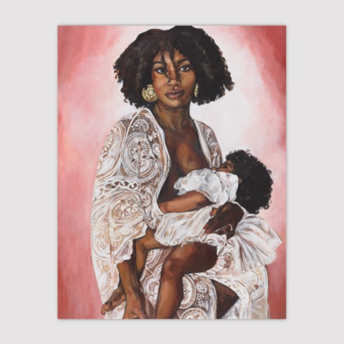 Mother Nursing with Lace