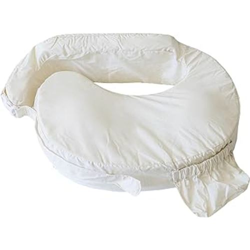 My Brest Friend Organic Cotton Deluxe Nursing Pillow Cover - Slipcovers For Baby - Adjustable Fit, Easy Care, Durable - Original Nursing Pillow Not Included, Organic Cream