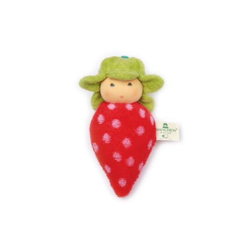 Nanchen Strawberry Rattle Doll | Rattle Dolls- Blue Otter Toys