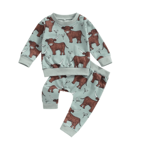 HIGHLAND CALF Outfit - Hazel & Bo - Green