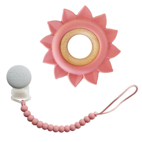 Tiny Teethers Designs, Baby Silicone and Beech Baby Teether and Pacifier Clip, Choose Color - Sam's Club