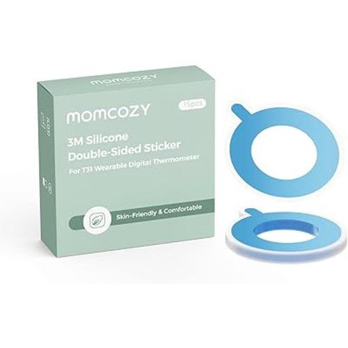 Momcozy Replacement Stickers for Momcozy Wearable Digital Thermometer,15 Count,Single-Use,Skin-Friendly
